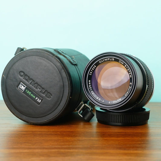 Olympus E.ZUIKO AUTO-T 135mm F3.5 with case - Filem.sg