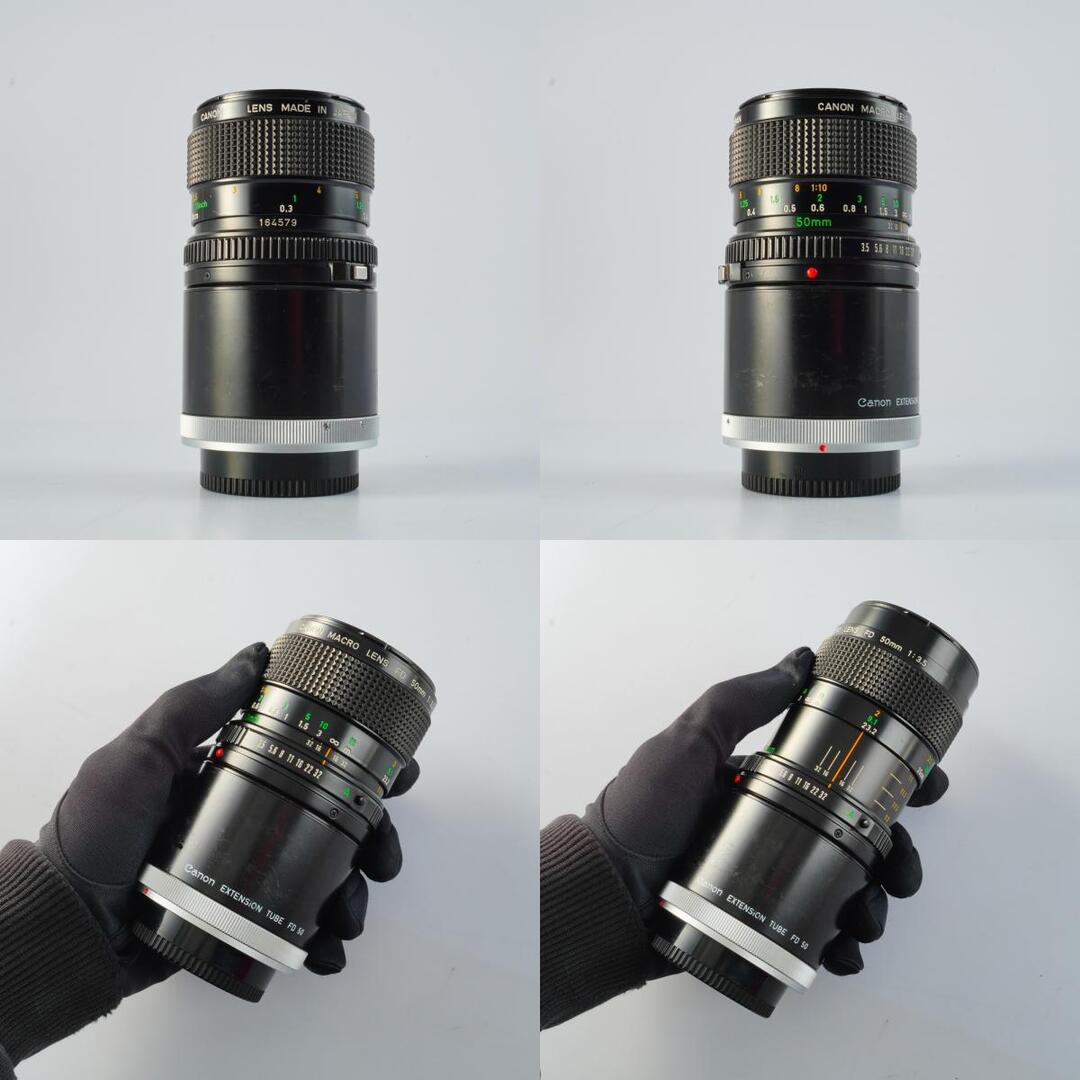 Canon New FD 50mm f3.5 Macro + Extension Tube FD 50 - Filem.sg