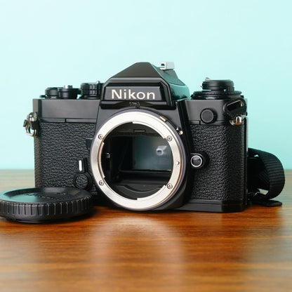 Nikon FE (Black, with strap) - Filem.sg