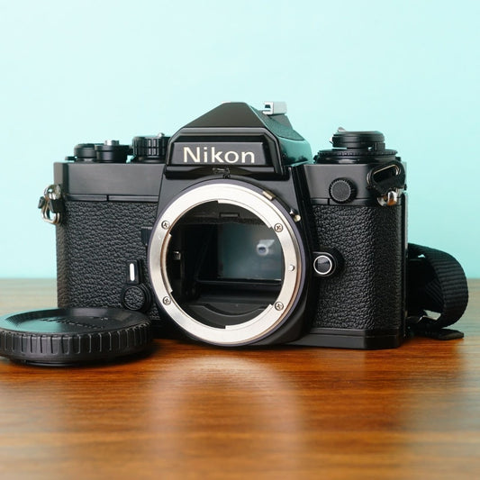Nikon FE (Black, with strap) - Filem.sg