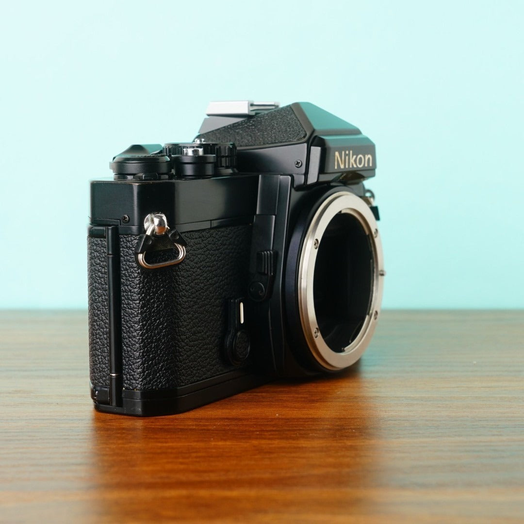 Nikon FE (Black, with strap) - Filem.sg