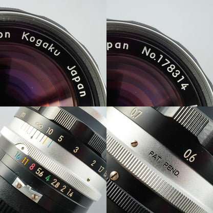 Nikon Ai Nikkor-S Auto 5.8cm 58mm f1.4 PAT PEND - Filem.sg