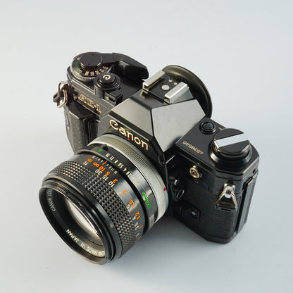 Canon AE-1 Black + FD 50mm f1.4 S.S.C. - Filem.sg