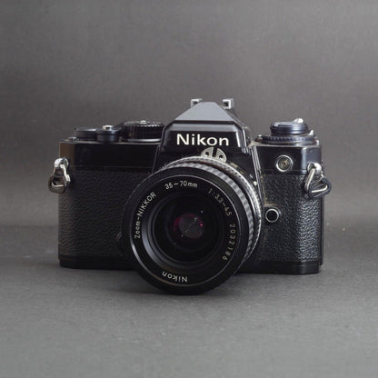 Nikon FE with Zoom-NIKKOR 35-70mm f/3.3-4.5 (Black) - Filem.sg