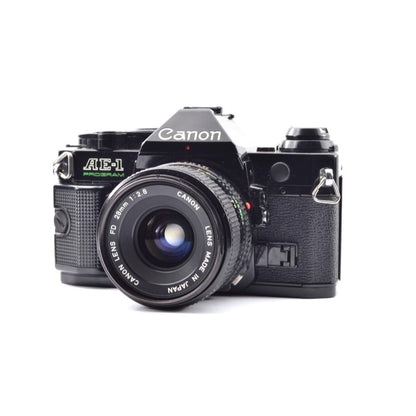 Canon AE-1 Program with FD 28mm f/2.8 (Black) - Filem.sg