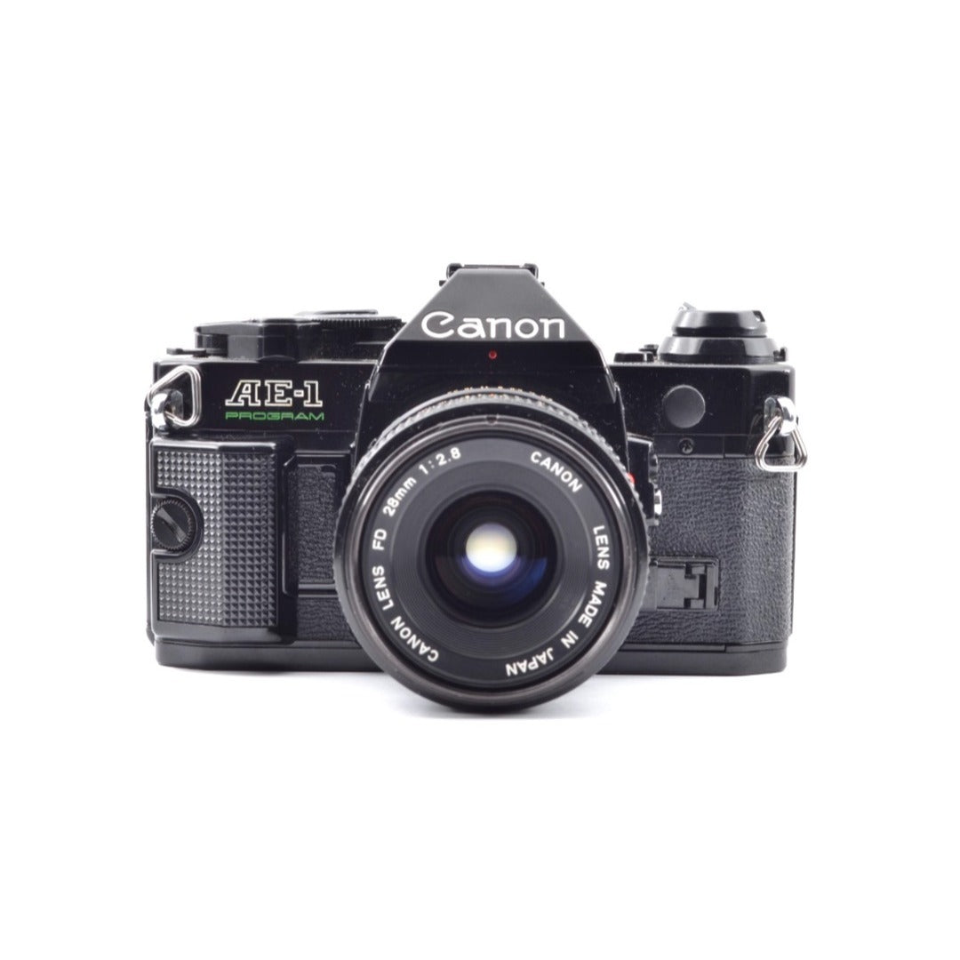 Canon AE-1 Program with FD 28mm f/2.8 (Black) - Filem.sg