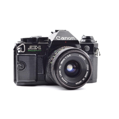 Canon AE-1 Program with FD 28mm f/2.8 (Black) - Filem.sg