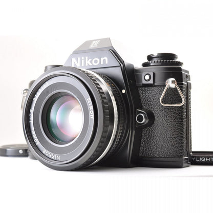 Nikon EM with Ai-S Nikkor 50mm f/1.8 Pancake (Black) - Filem.sg