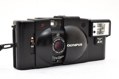 Olympus XA2 with D.Zuiko 35mm f/3.5 + A11 Flash