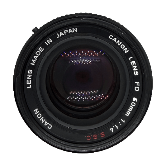 Canon FD 50mm f/1.4 S.S.C., front element