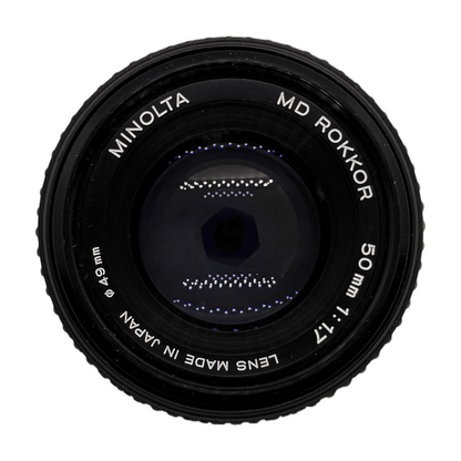 Minolta MD Rokkor 50mm f/1.7, front element